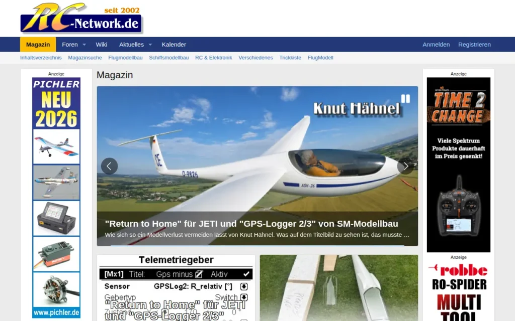Startseite von RC-Network.de