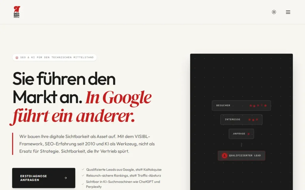Startseite von RED RAM MEDIA KG