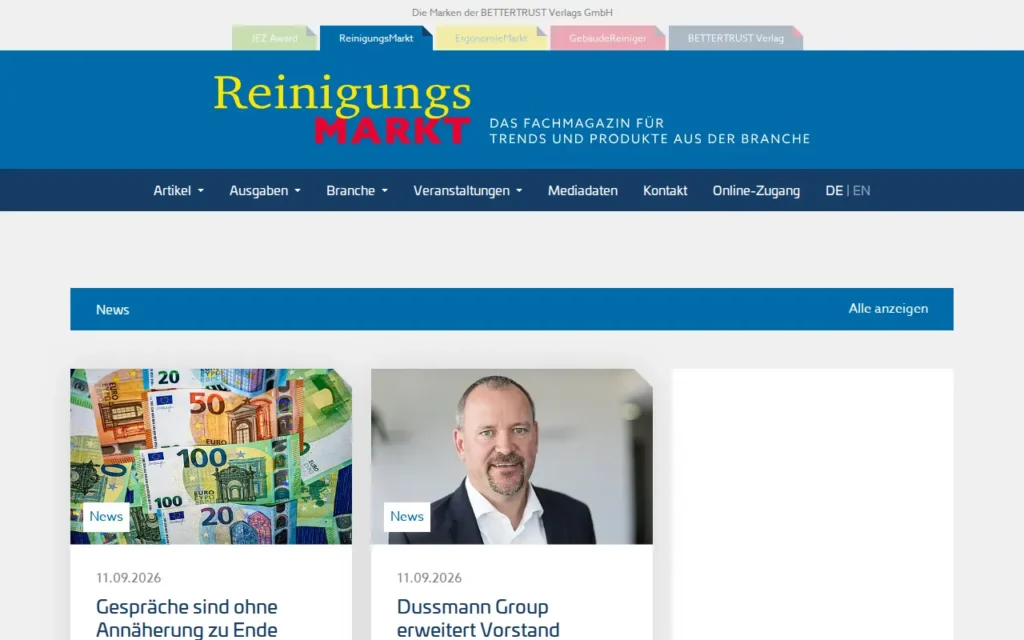 Startseite von ReinigungsMarkt