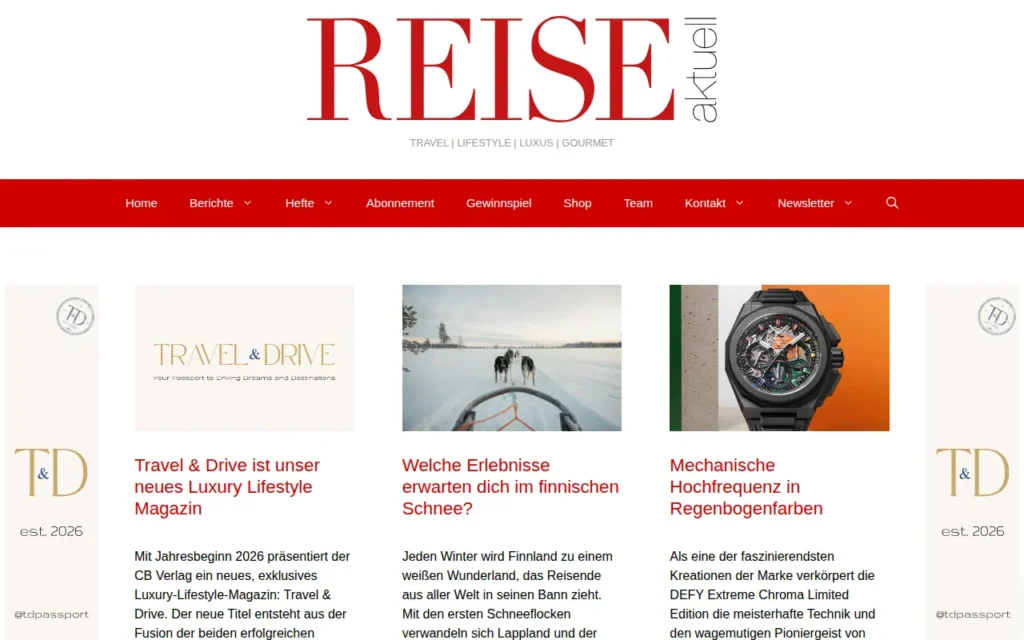 Startseite von REISE-aktuell