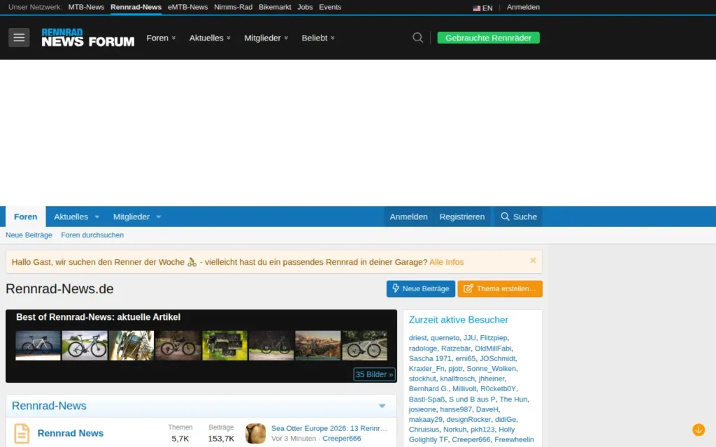 Startseite von Rennrad-News.de Forum