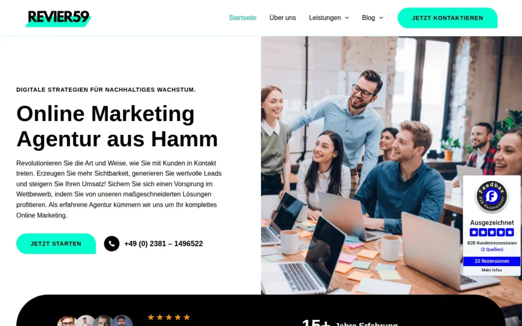 Startseite von Revier59 (BTR Websolutions GmbH)