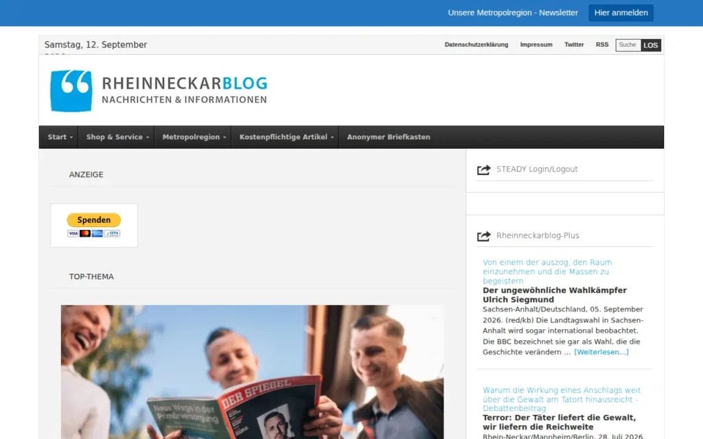 Startseite von Rheinneckarblog