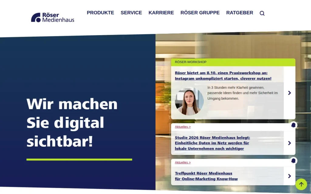 Startseite von Röser Medienhaus