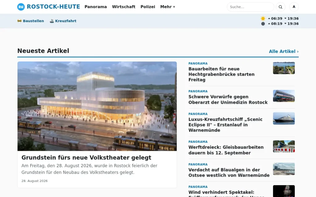Startseite von Rostock-Heute