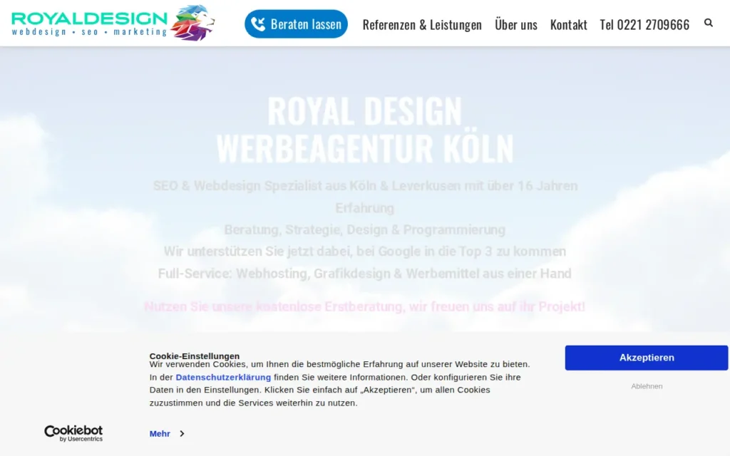 Startseite von Royal Design Werbeagentur GmbH