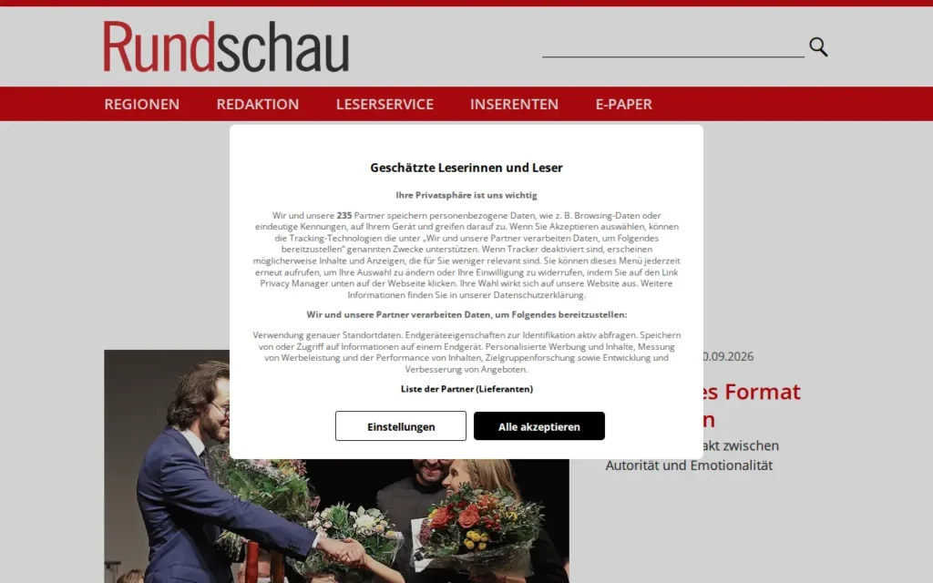 Startseite von Rundschau Regio