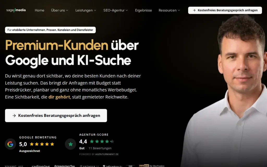 Startseite von sagemedia GmbH