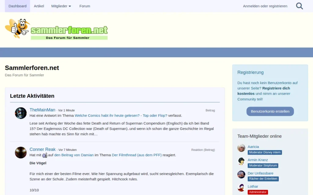 Startseite von Sammlerforen.net