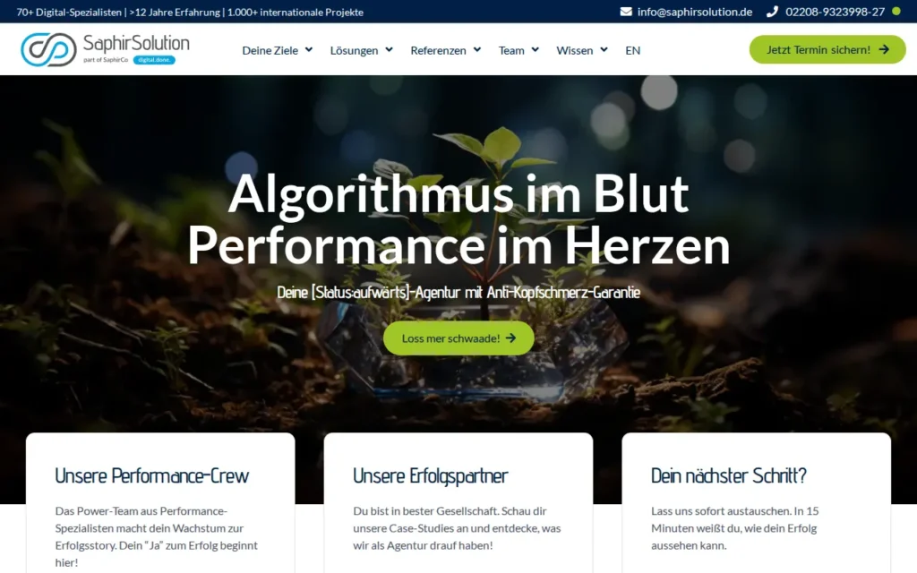 Startseite von SaphirSolution GmbH