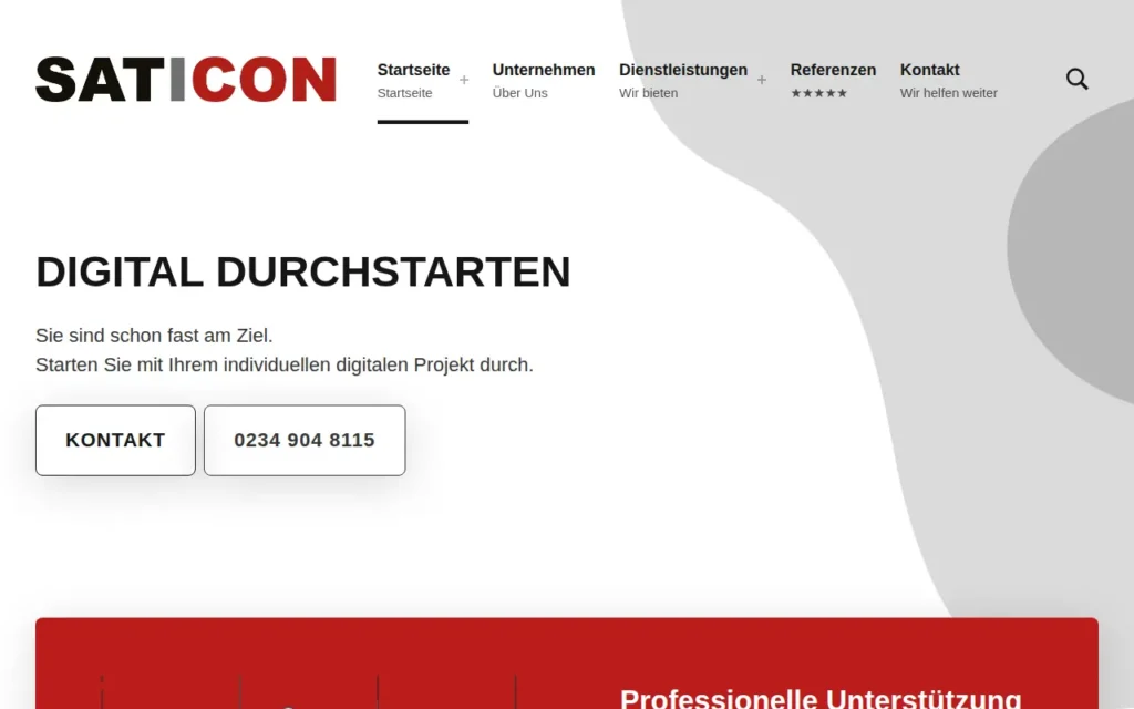 Startseite von Saticon GmbH