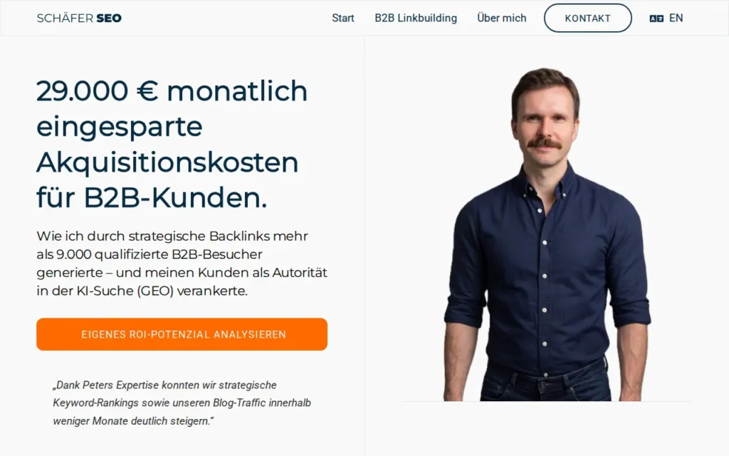 Startseite von Schäfer SEO (Schäfer Digital)