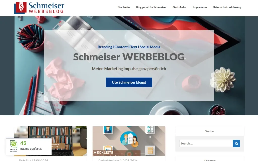 Startseite von Schmeiser WerbeBLOG