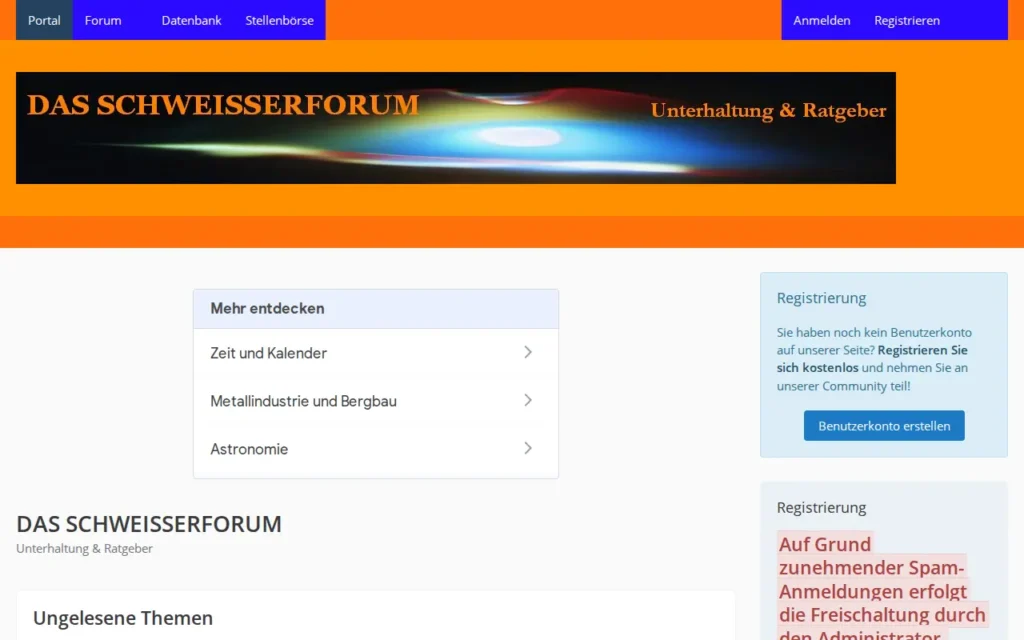 Startseite von Das Schweißerforum