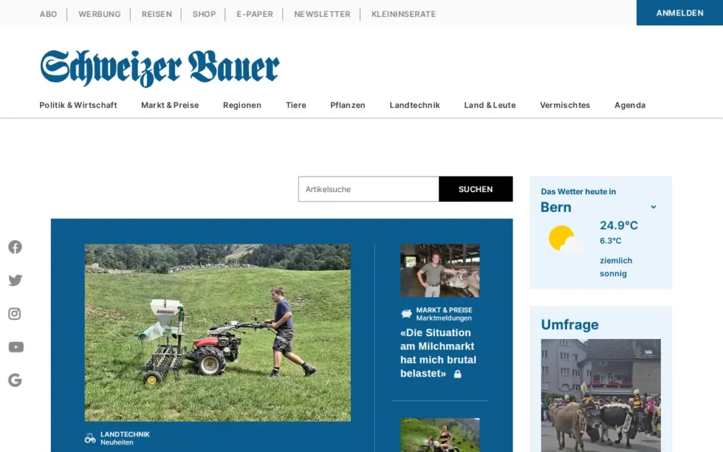 Startseite von Schweizer Bauer