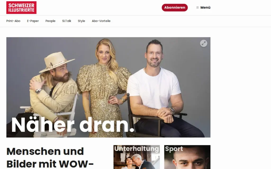 Startseite von Schweizer Illustrierte