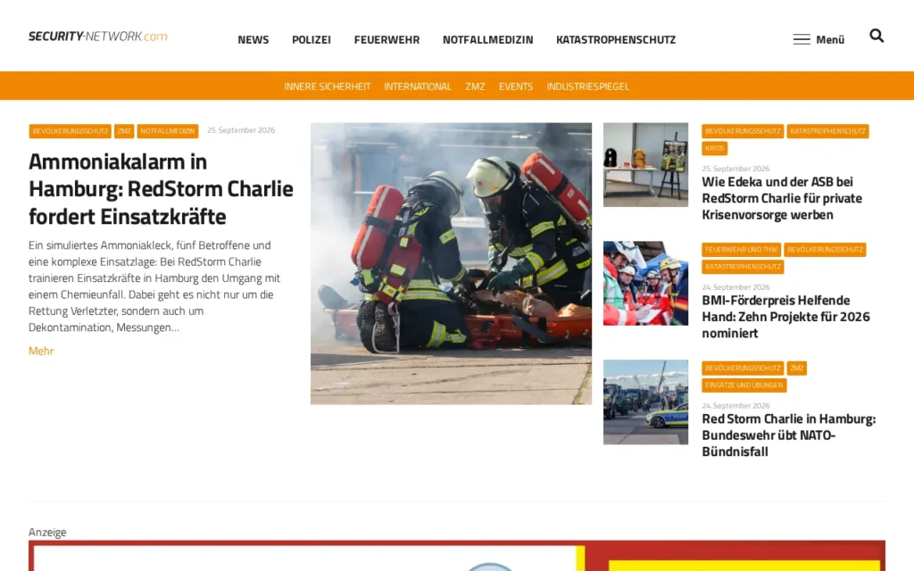 Startseite von Security-Network.com / Crisis Prevention