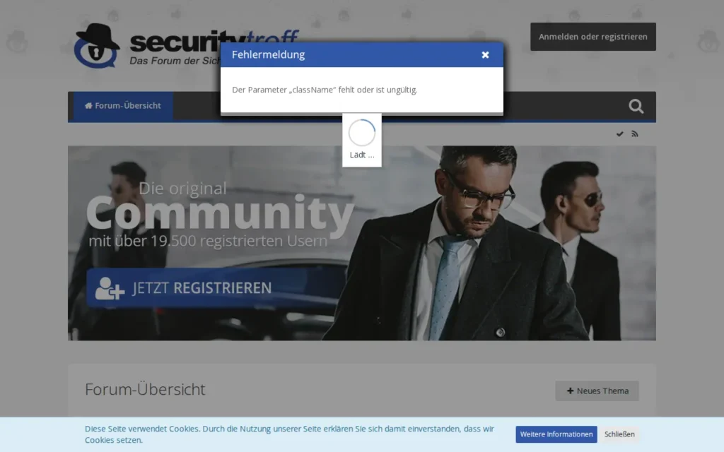 Startseite von securitytreff.de