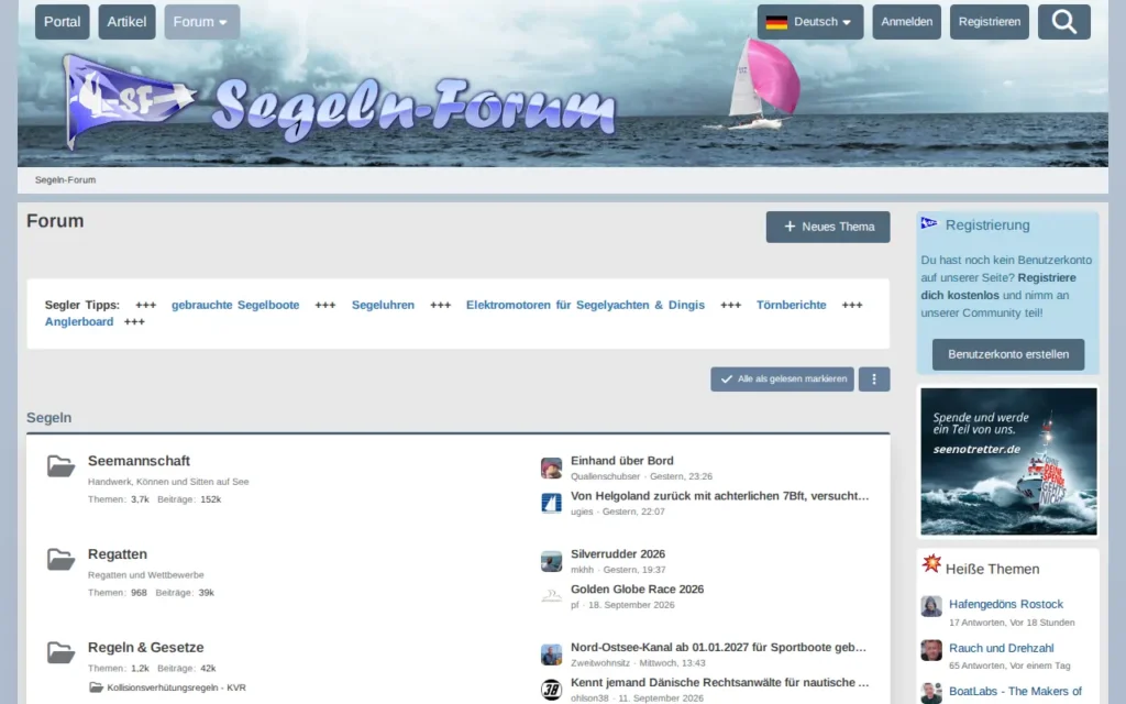 Startseite von Segeln-Forum