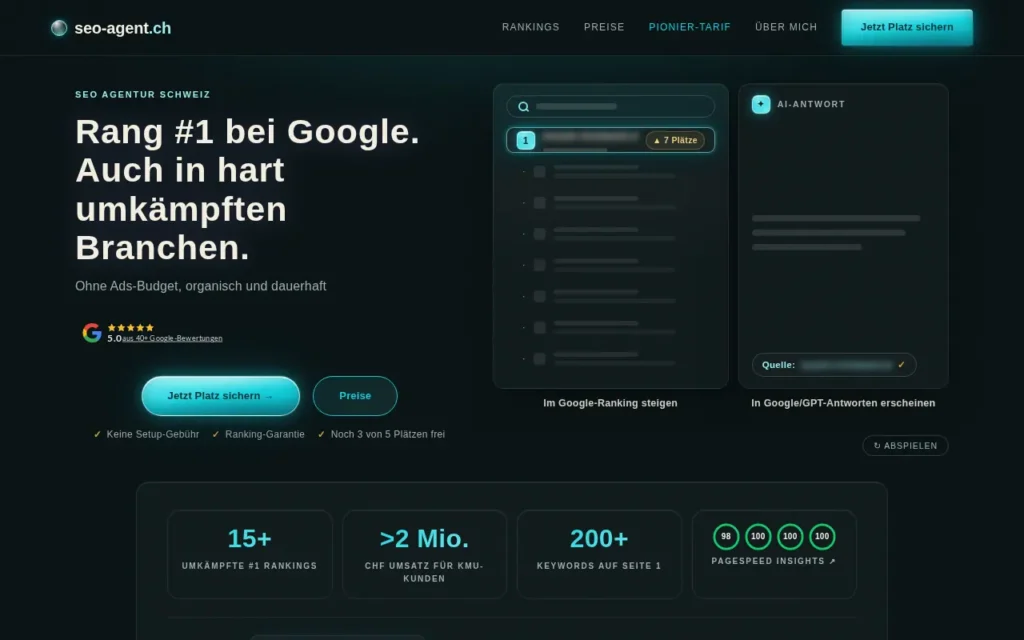 Startseite von seo-agent.ch
