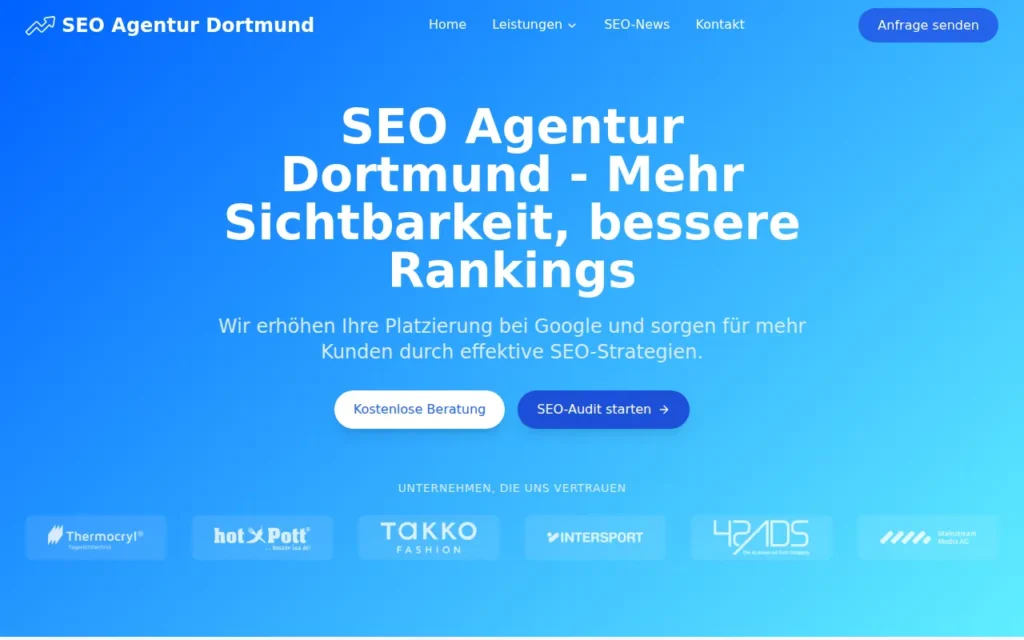 Startseite von SEO Agentur Dortmund (Real Movement Analytics GmbH)