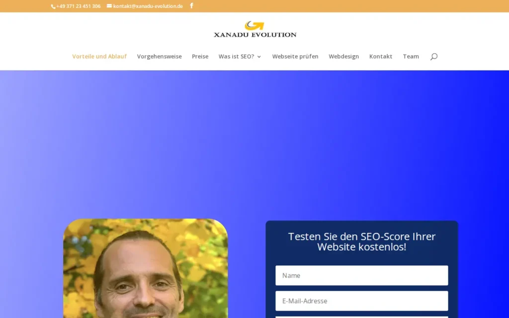 Startseite von SEO Chemnitz (Xanadu Evolution e.K.)