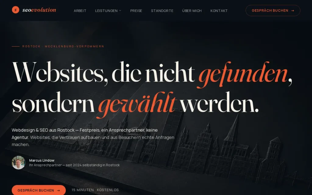 Startseite von SEO Evolution