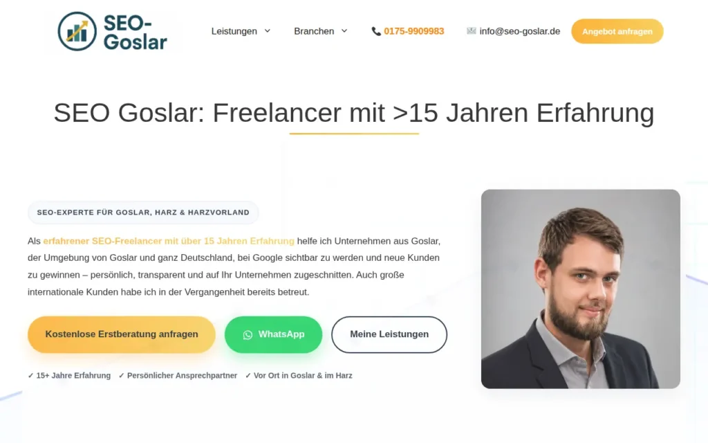 Startseite von SEO-Goslar.de
