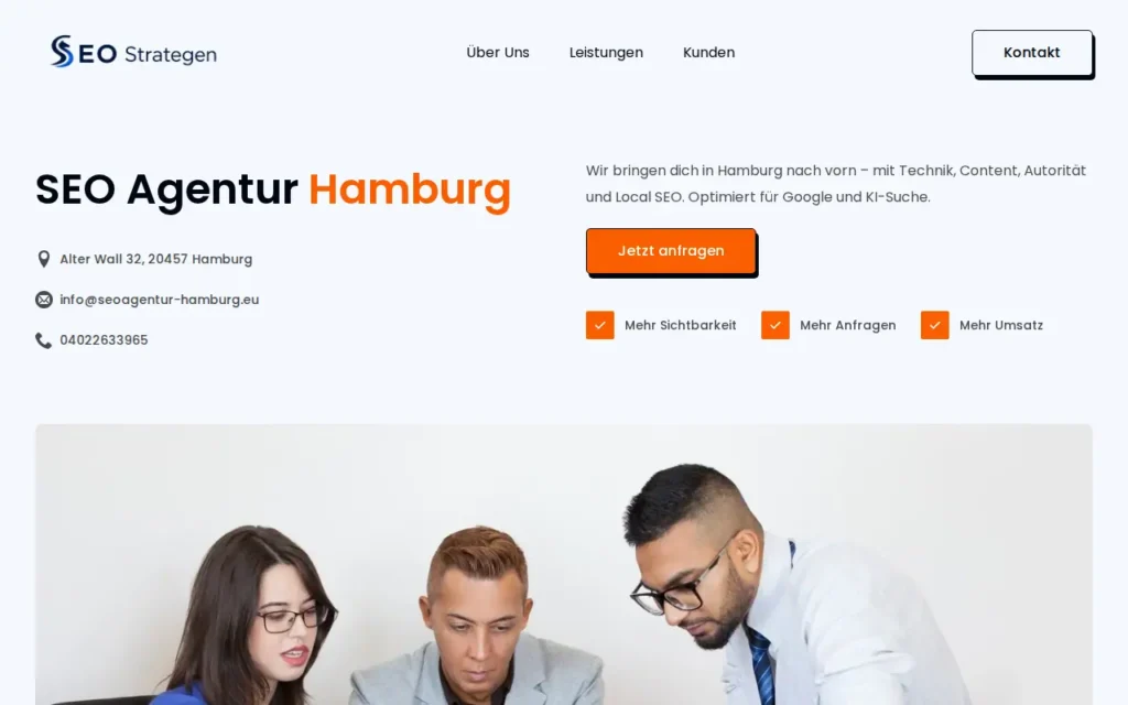 Startseite von SEO Strategen