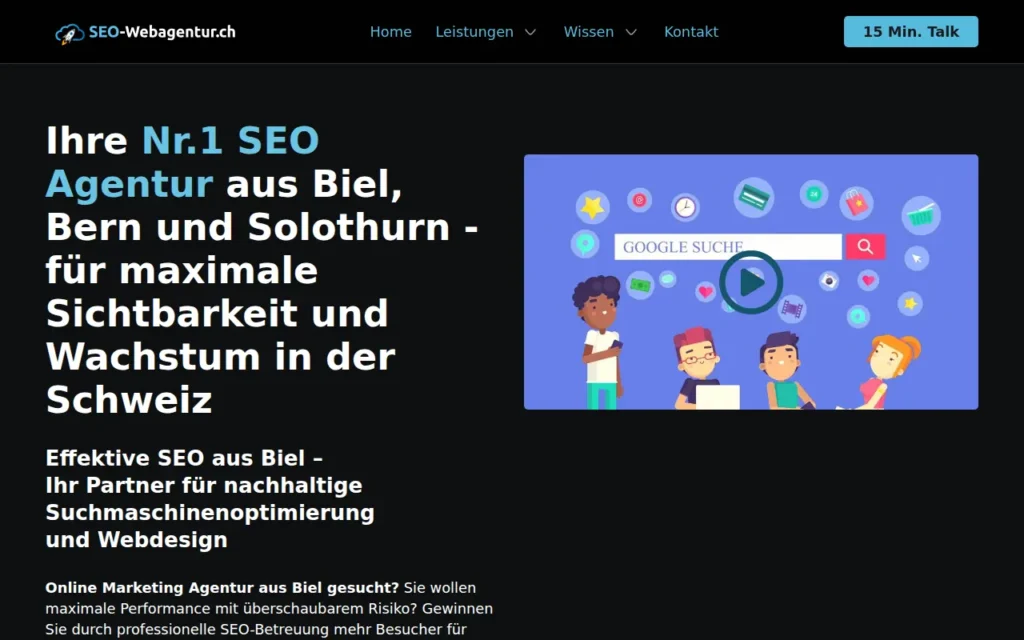 Startseite von SEO-Webagentur.ch (CSL Computer Service GmbH)