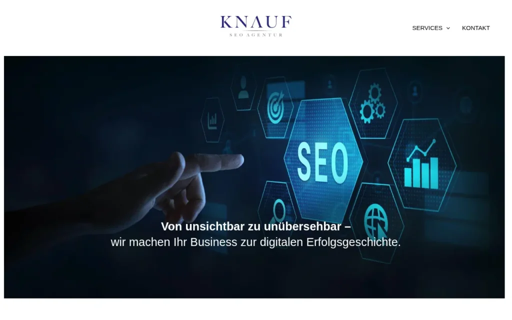 Startseite von SEO Agentur Knauf