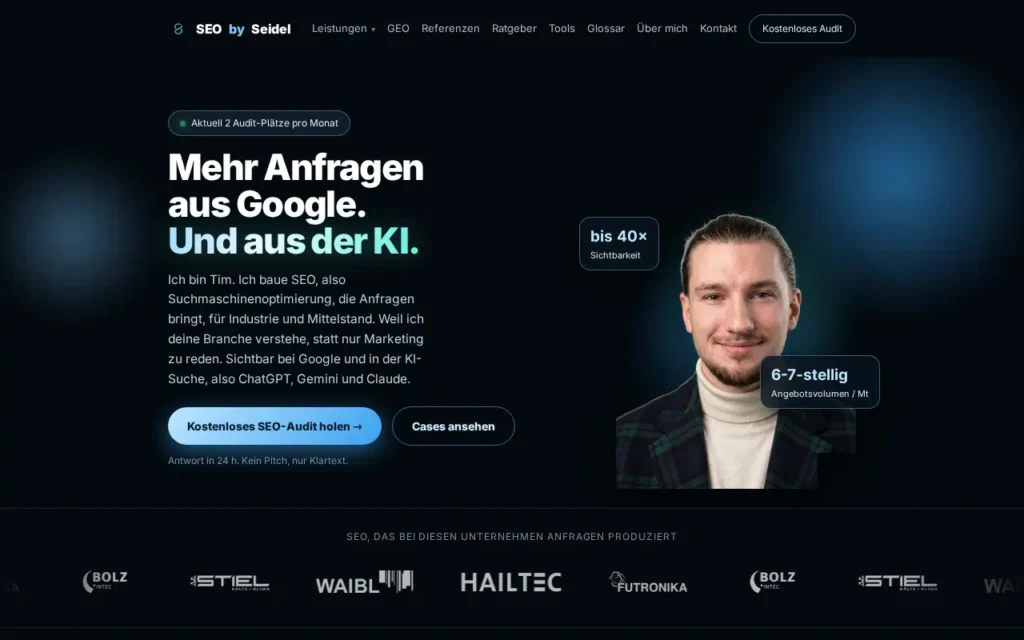 Startseite von SEObySeidel