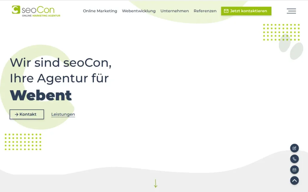 Startseite von seoCon (teamCon GmbH)
