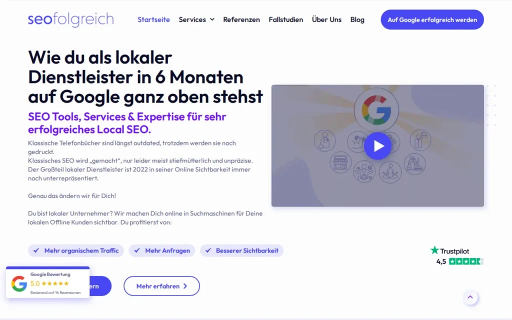 Startseite von SEOfolgreich (Specht GmbH)