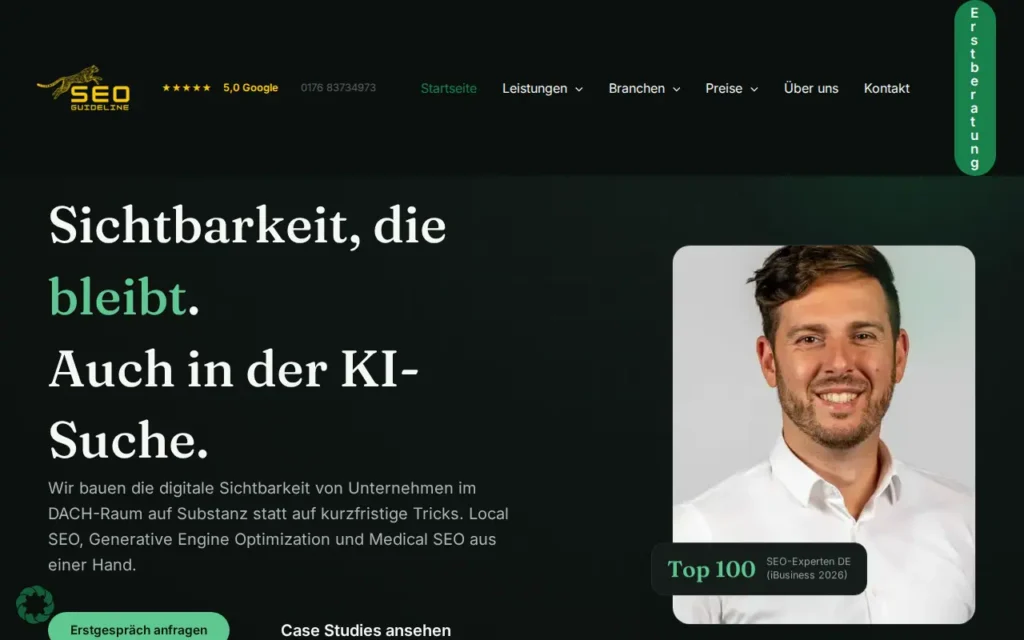 Startseite von SEOGUIDELINE LTD