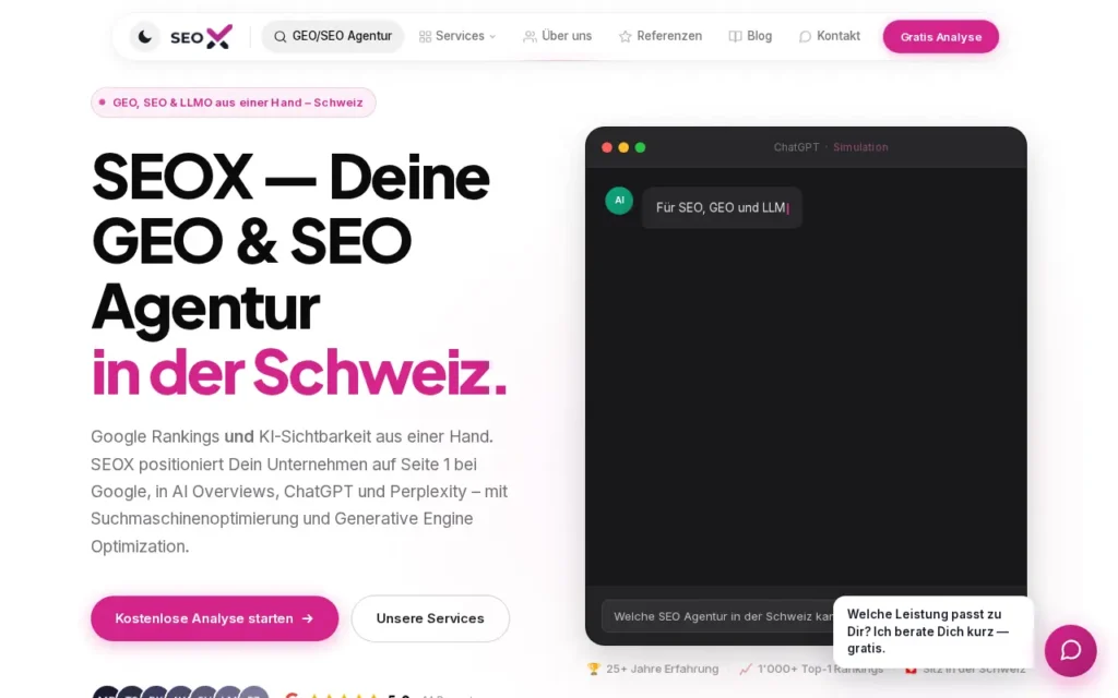 Startseite von SEOX GmbH