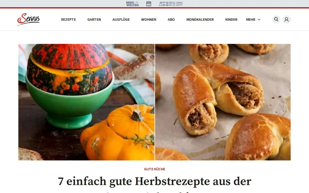 Startseite von Servus in Stadt & Land