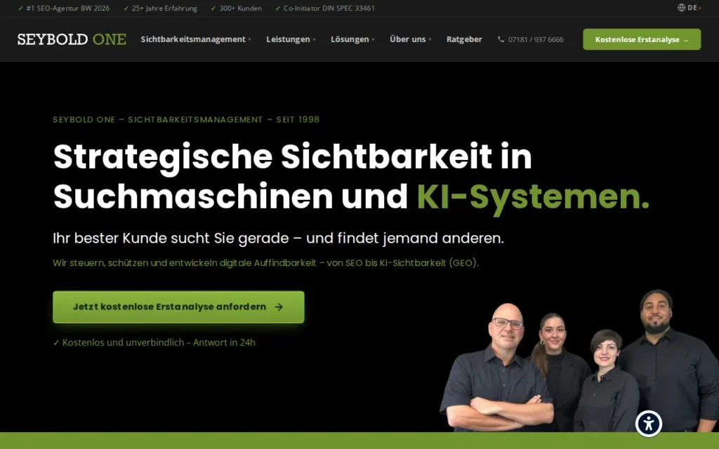 Startseite von SEYBOLD ONE GMBH