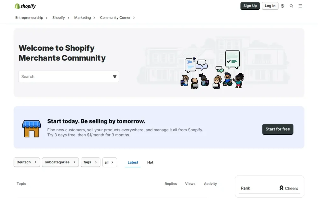 Startseite von Shopify Community (Deutsch)
