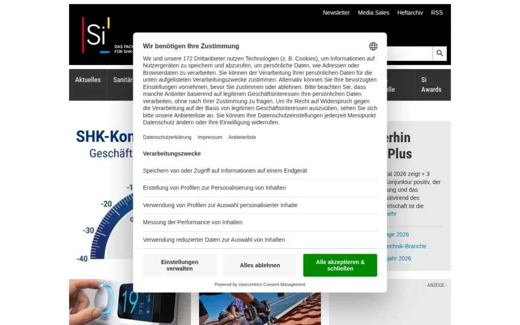 Startseite von Si – Sanitär+Heizung