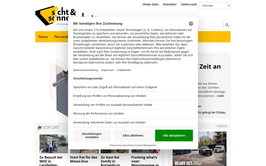 Startseite von sicht & sonnenschutz