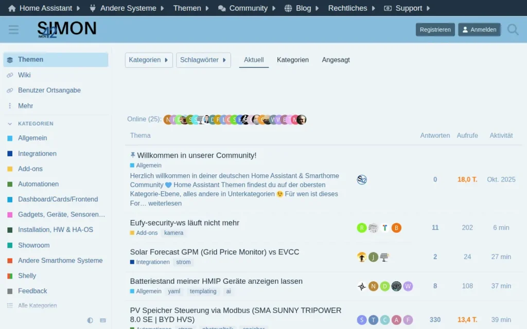 Startseite von simon42 Community