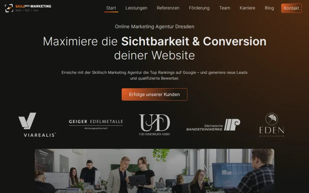 Startseite von Skillisch Marketing GmbH