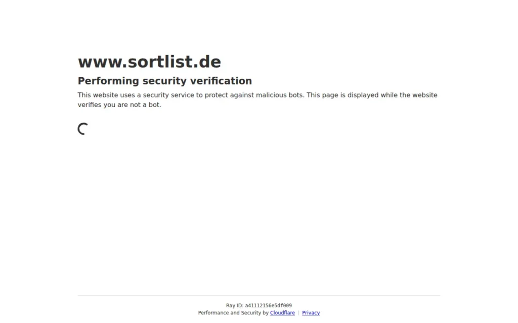 Startseite von Sortlist