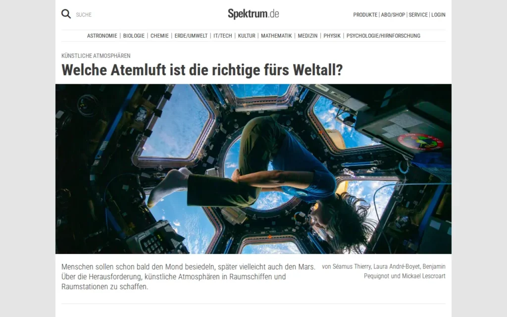 Startseite von Spektrum der Wissenschaft