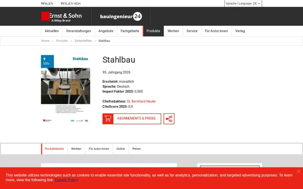 Startseite von Stahlbau