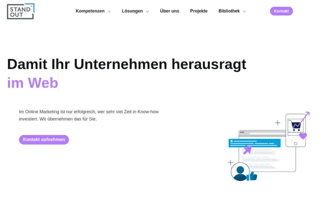 Startseite von Standout GmbH