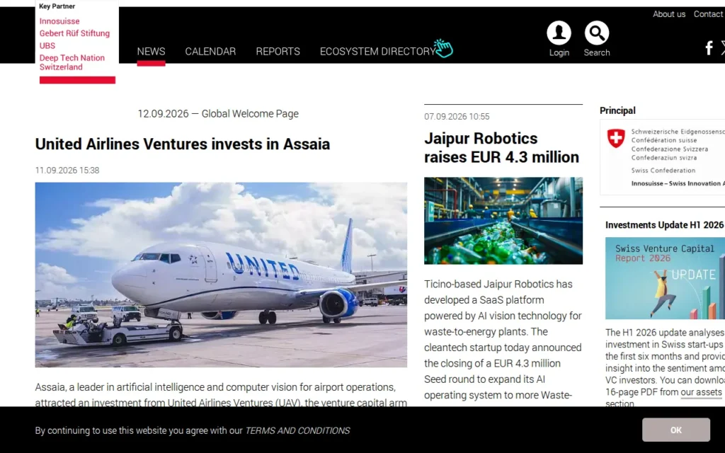 Startseite von Startupticker.ch