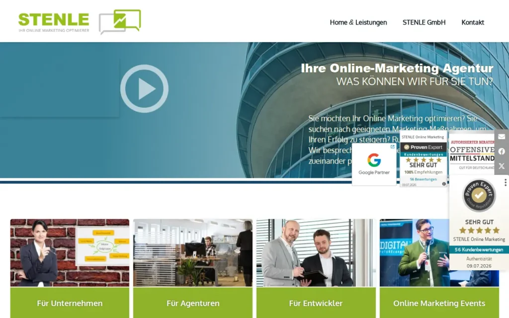 Startseite von STENLE GmbH