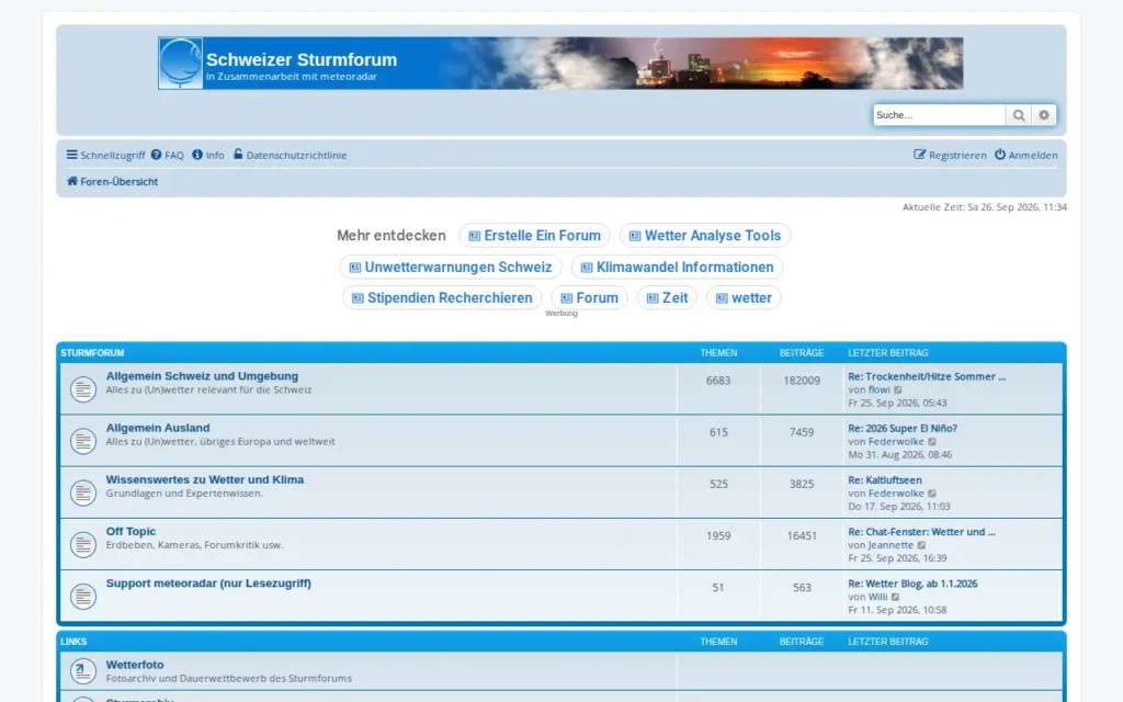 Startseite von Schweizer Sturmforum